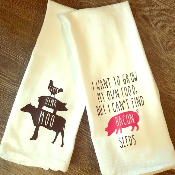 🐖 Flour Sack Towels 🐄 - Picture 1 of 3